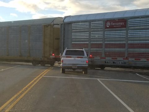 Truck at Railroad Crossing 2016