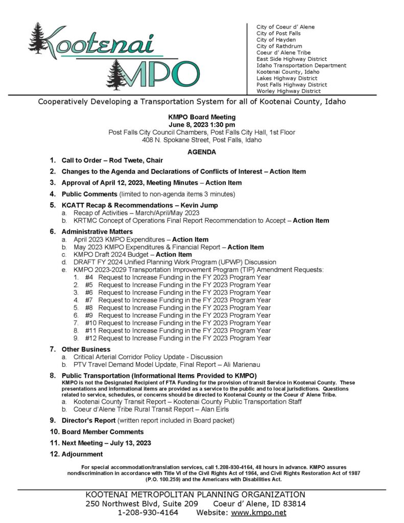 KMPO Board Meeting