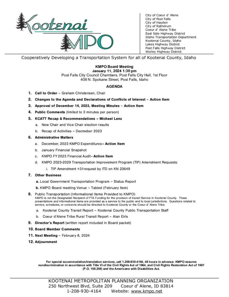 KMPO Board Meeting