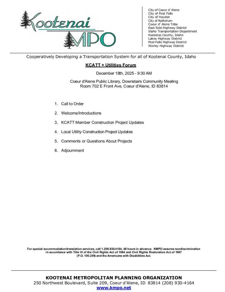 KCATT + Utility Fall Forum